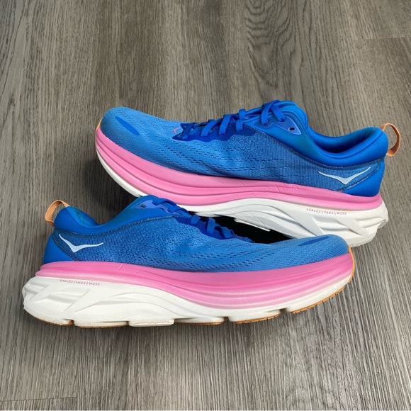 Hoka One One Bondi 8 Womens Size 11 B Blue Running Shoes Sneakers Cushion Walk - Picture 3 of 11